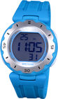 Relojes de Digitaces para mujer del azul del cronógrafo ciánico del LCD con la resistencia de agua el 100M
