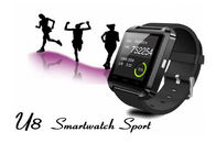 Compañero negro de Bluetooth del reloj U8 para la pulsera androide del IOS Samsung Mp3